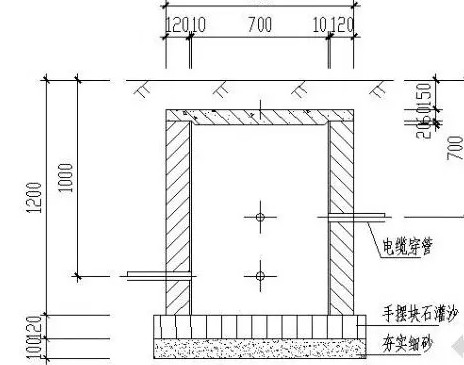 监控立杆的手井示意图